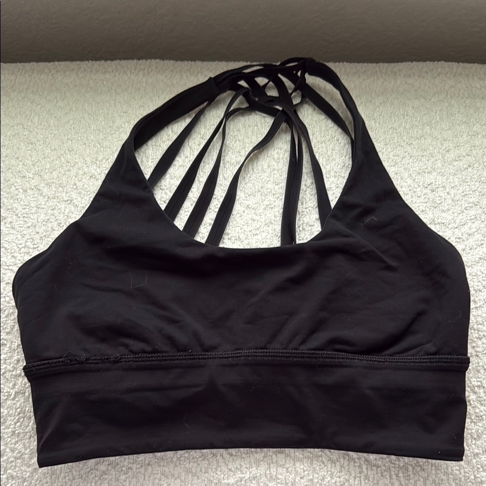 Lululemon strappy sports bra black 6